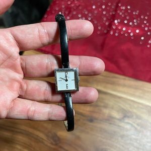 Coach leather slim watch